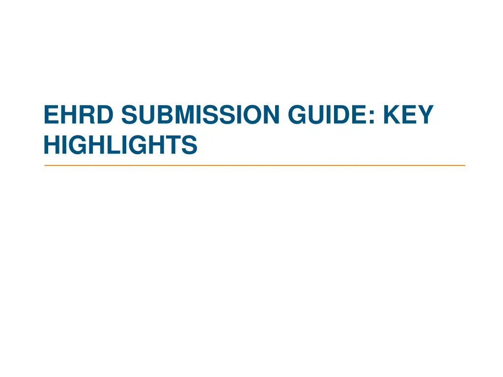 ehrd submission guide key highlights n.w