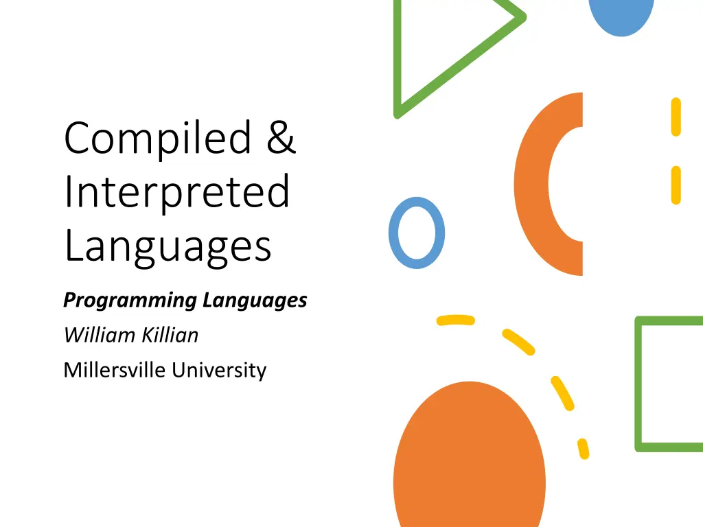 compiled interpreted languages n.w