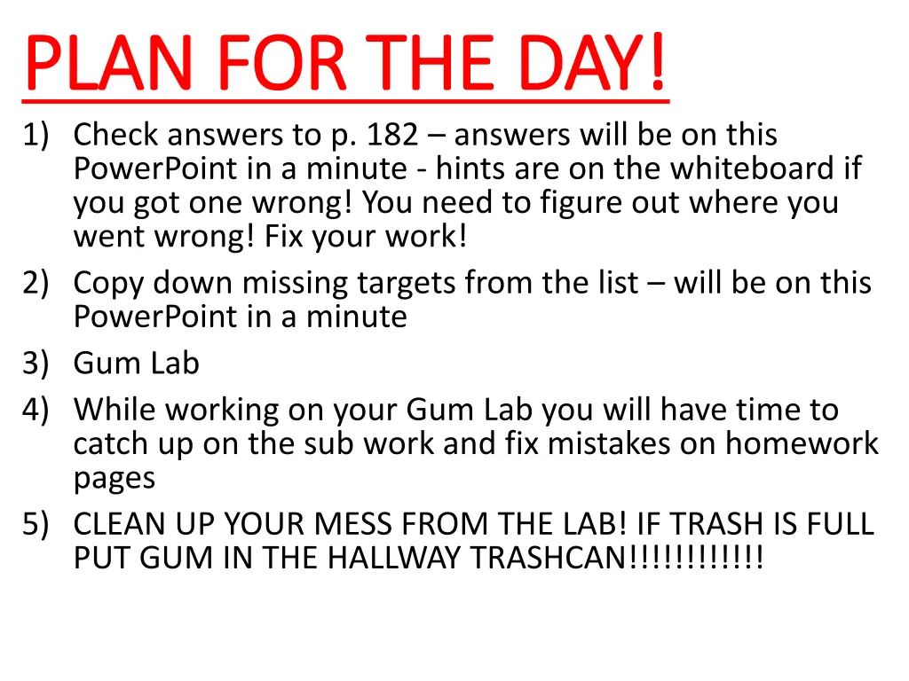 plan for the day plan for the day 1 check answers n.w