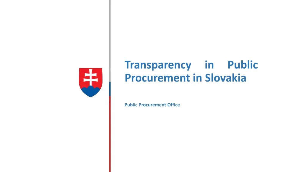 transparency procurement in slovakia n.w