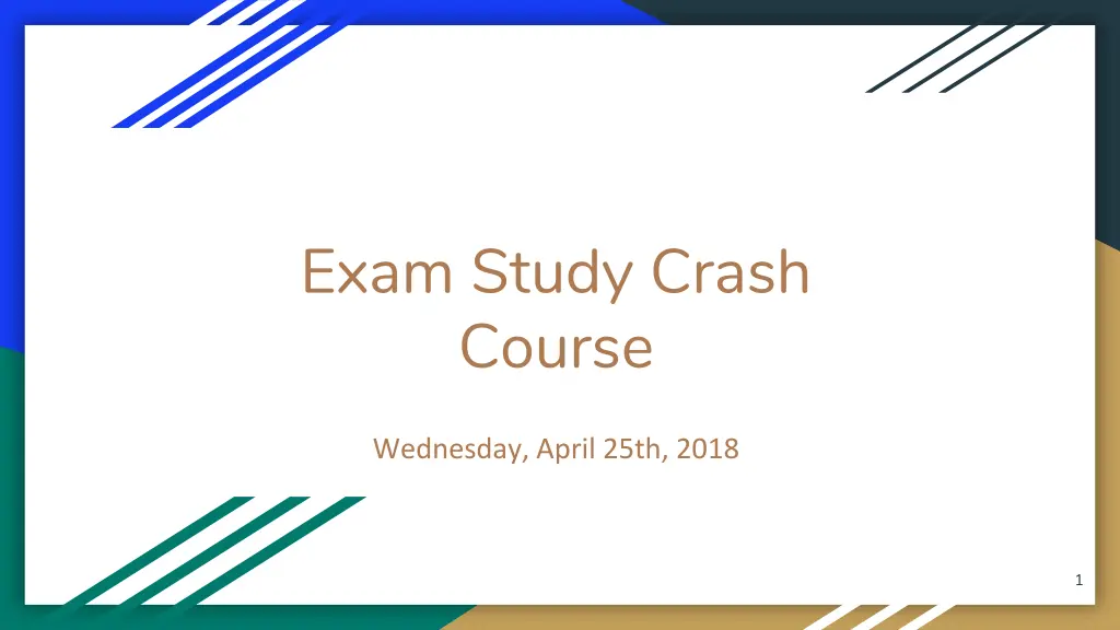 exam study crash course n.w