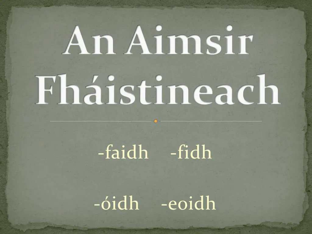an aimsir fh istineach n.w