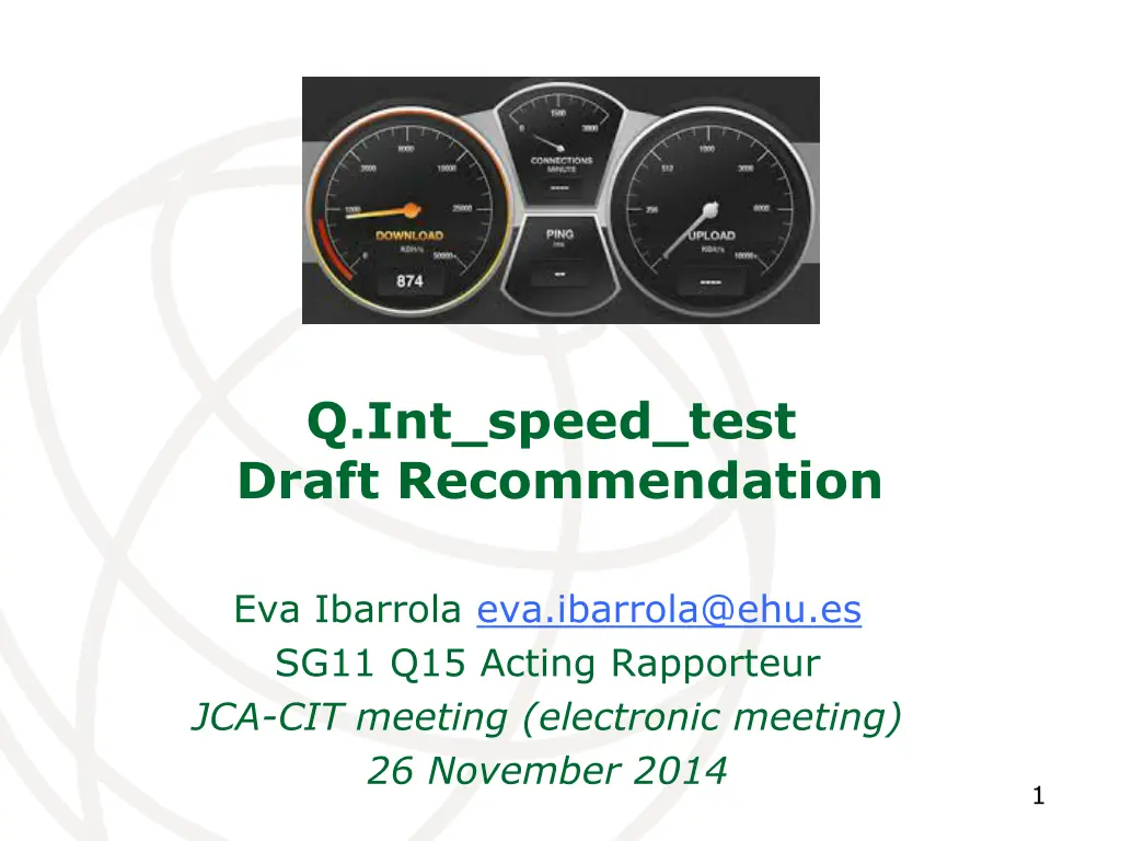 q int speed test draft recommendation n.w