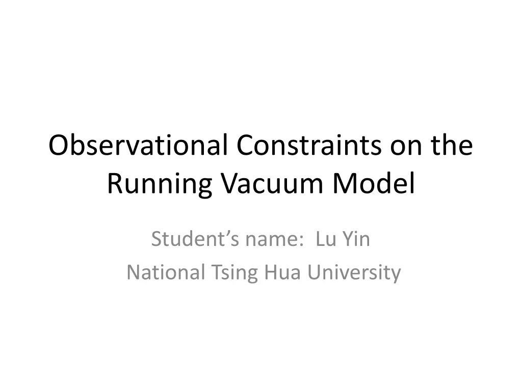observational constraints on the running vacuum n.w