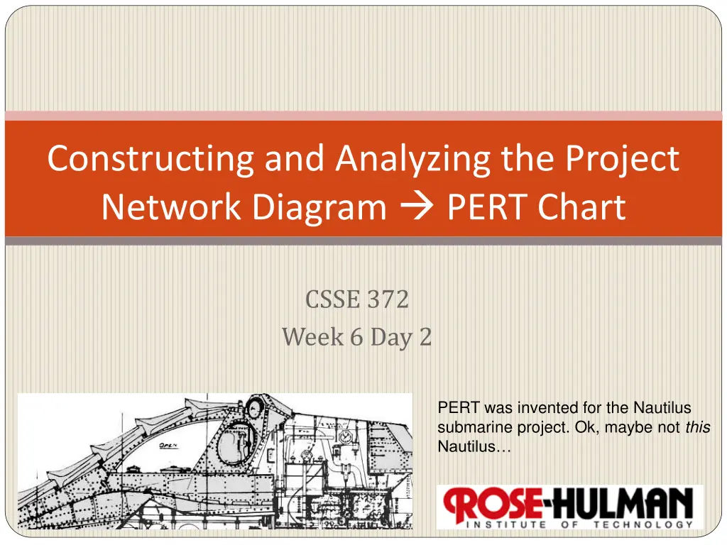 constructing and analyzing the project network n.w