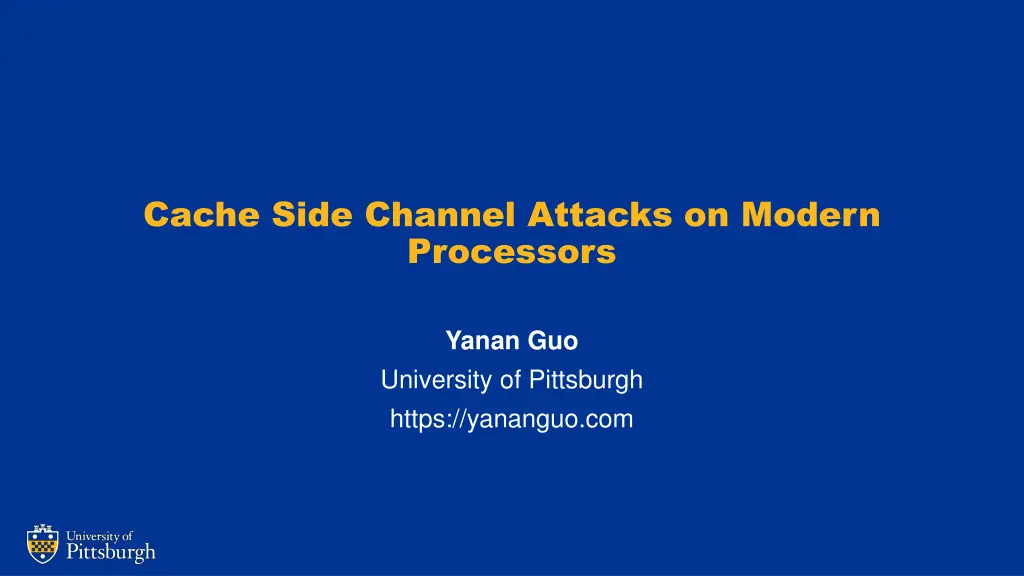 cache side channel attacks on modern processors n.w