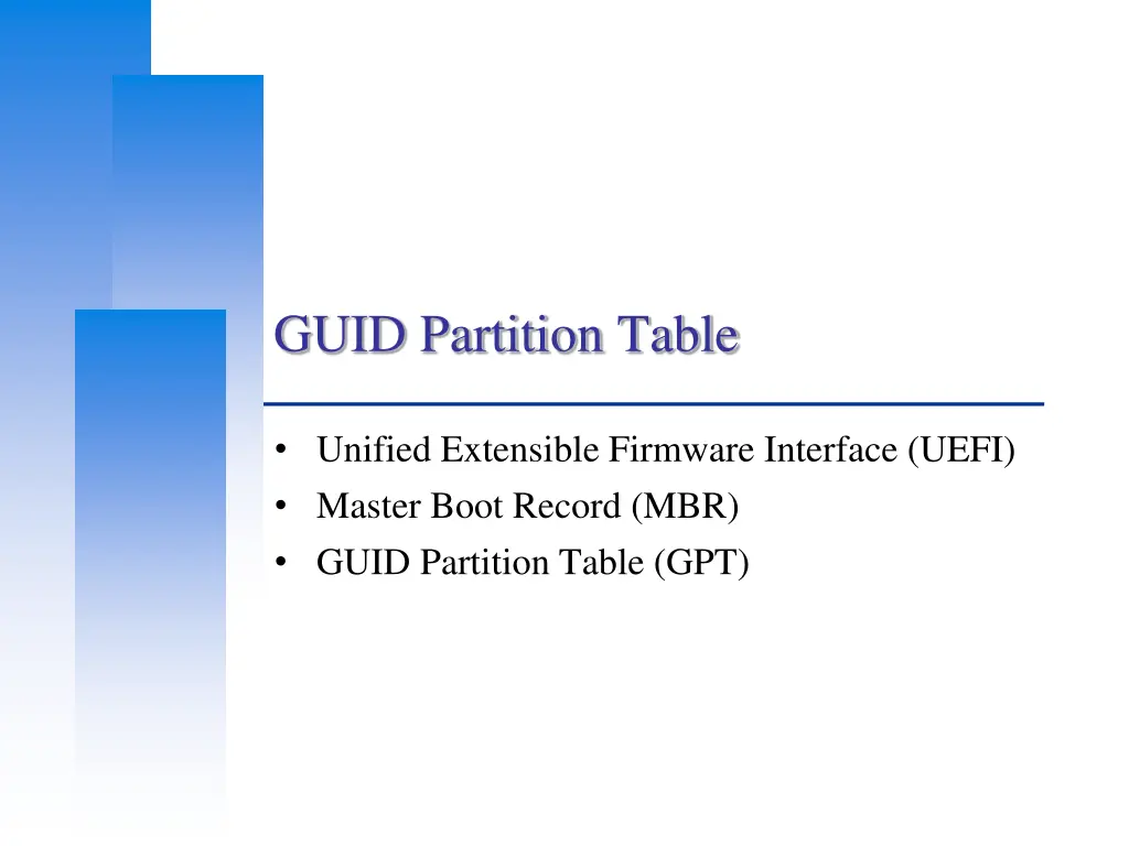 guid partition table n.w