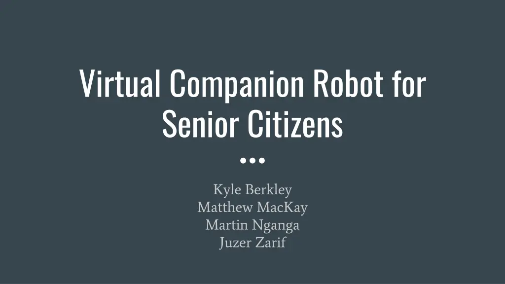 virtual companion robot for senior citizens n.w