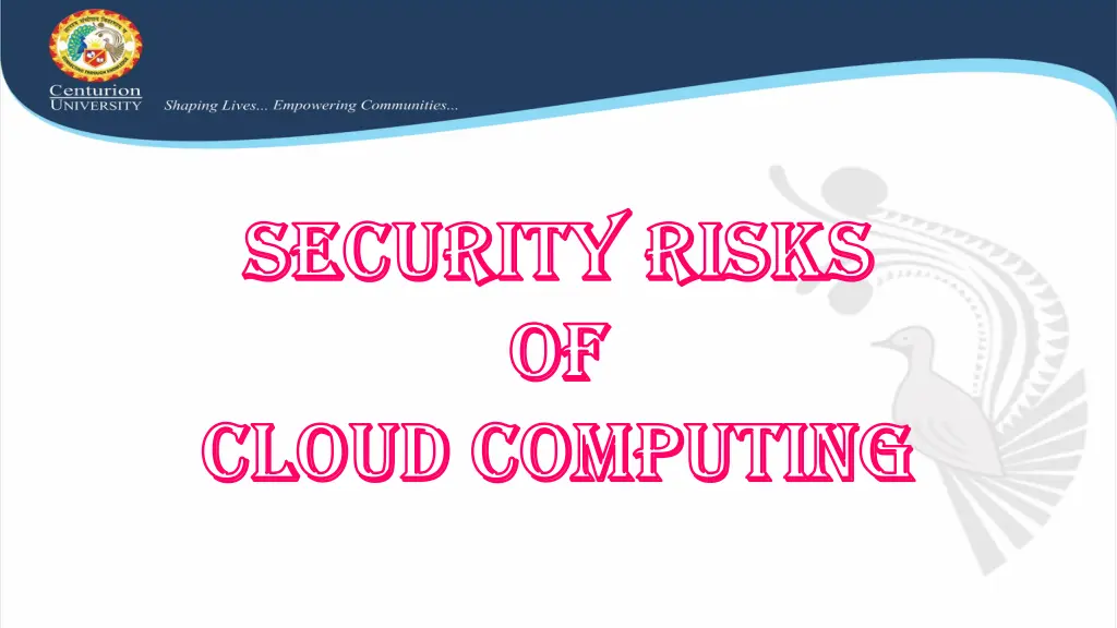 security risks security risks of of cloud n.w