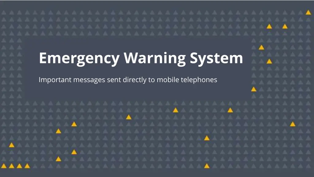 emergency warning system n.w