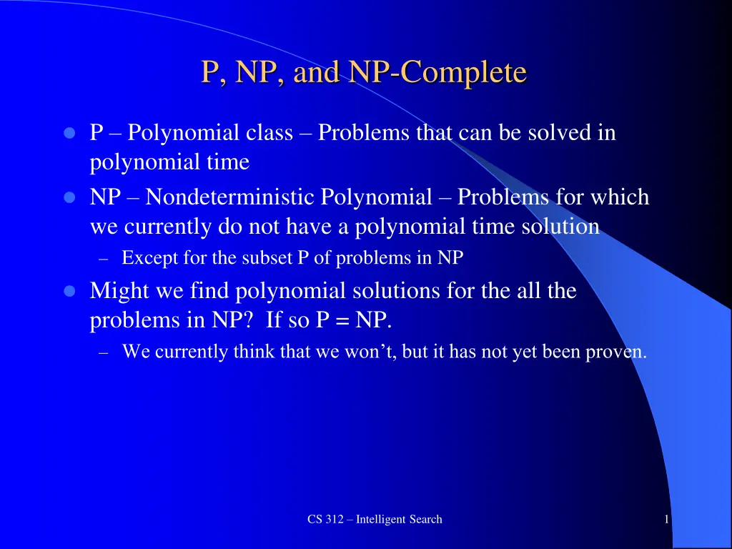 p np and np complete n.w