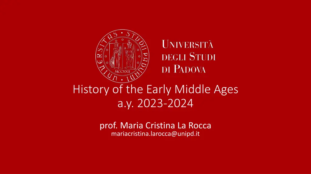 history of the early middle ages a y 2023 2024 n.w