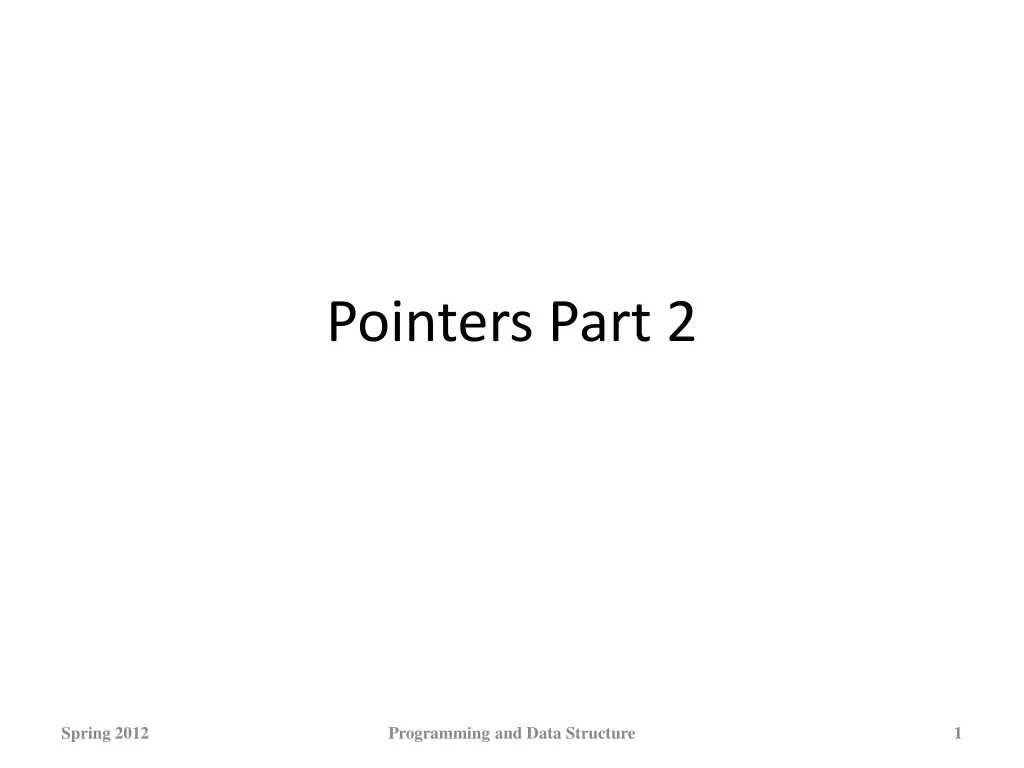 pointers part 2 n.w