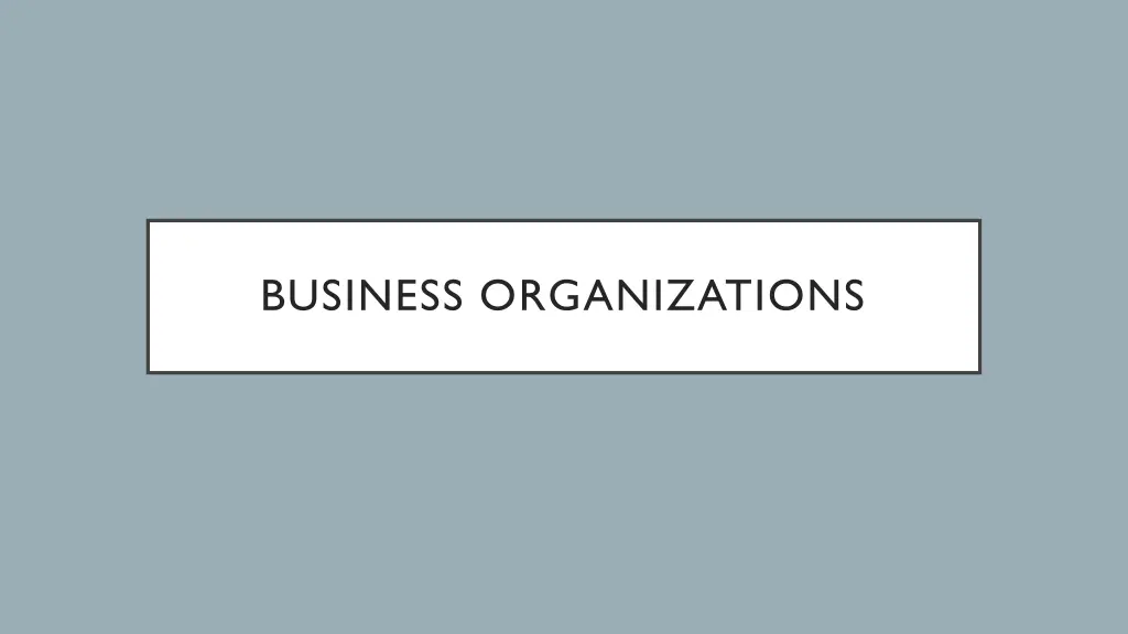 business organizations n.w