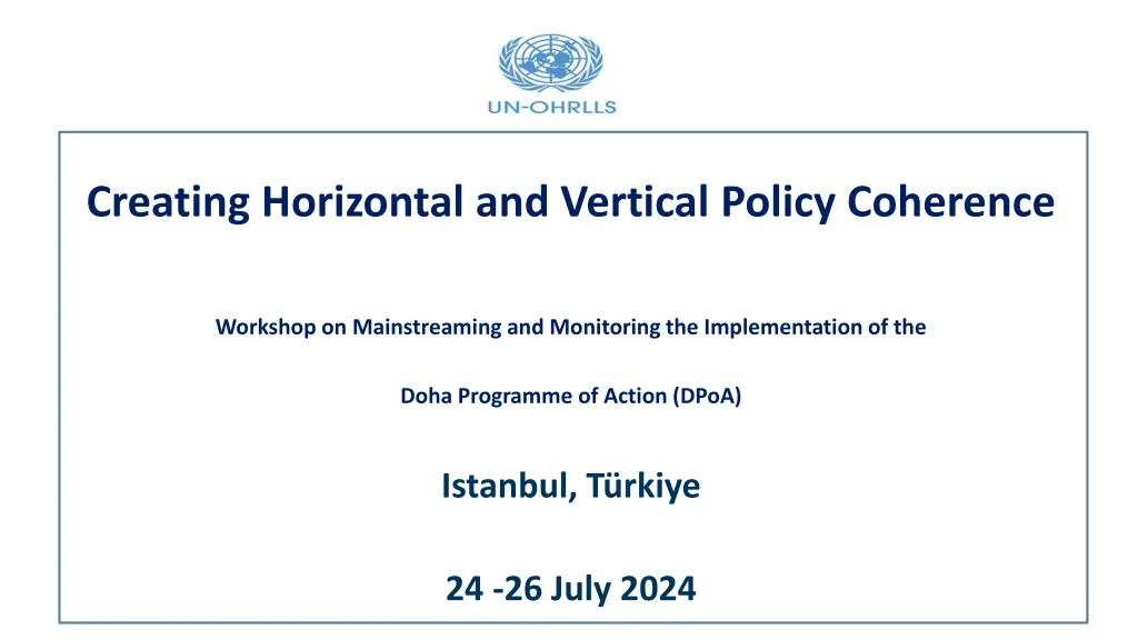 creating horizontal and vertical policy coherence n.w