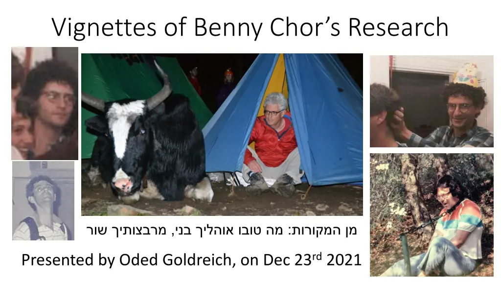 vignettes of benny chor s research n.w