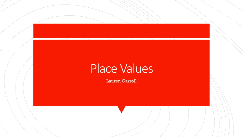 place values lauren carroll n.w