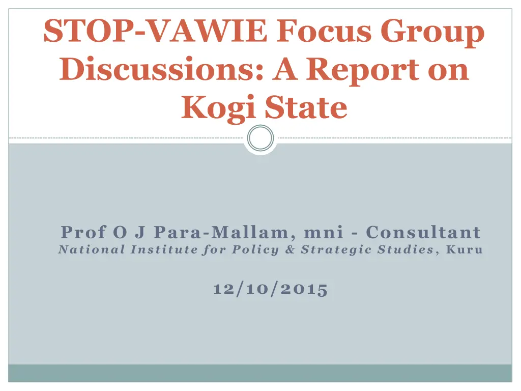 stop vawie focus group discussions a report n.w
