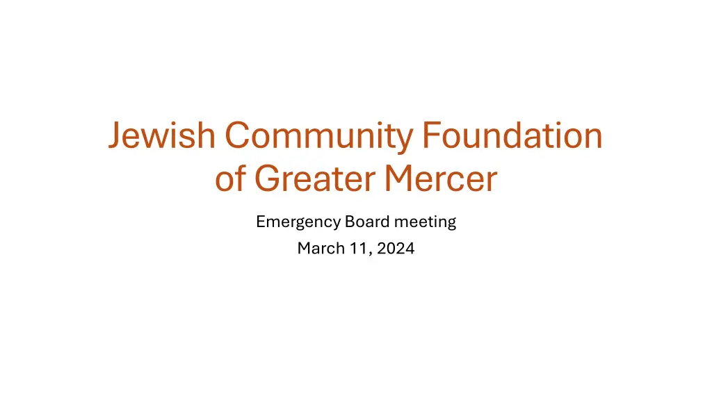 jewish community foundation of greater mercer n.w