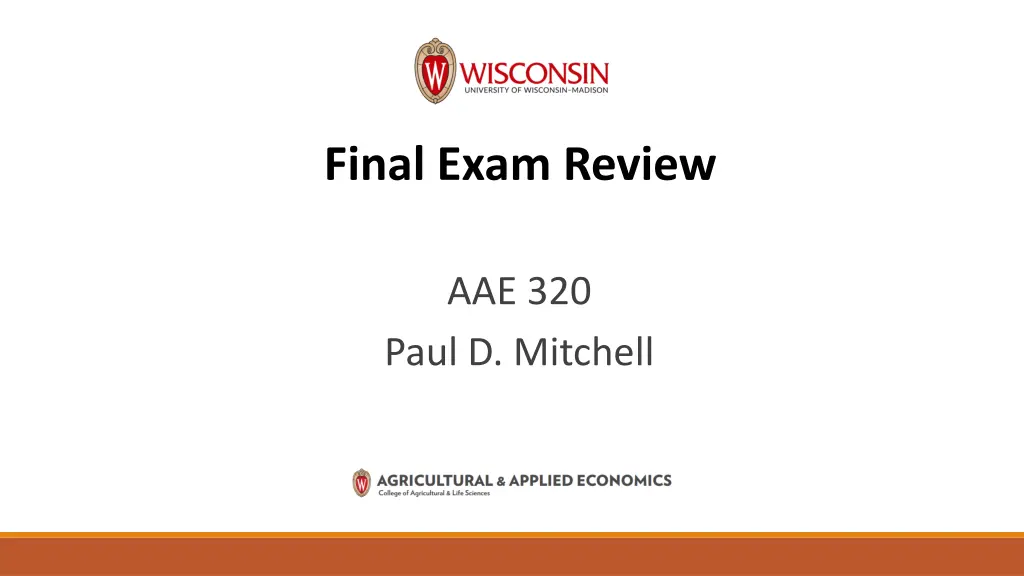 final exam review n.w