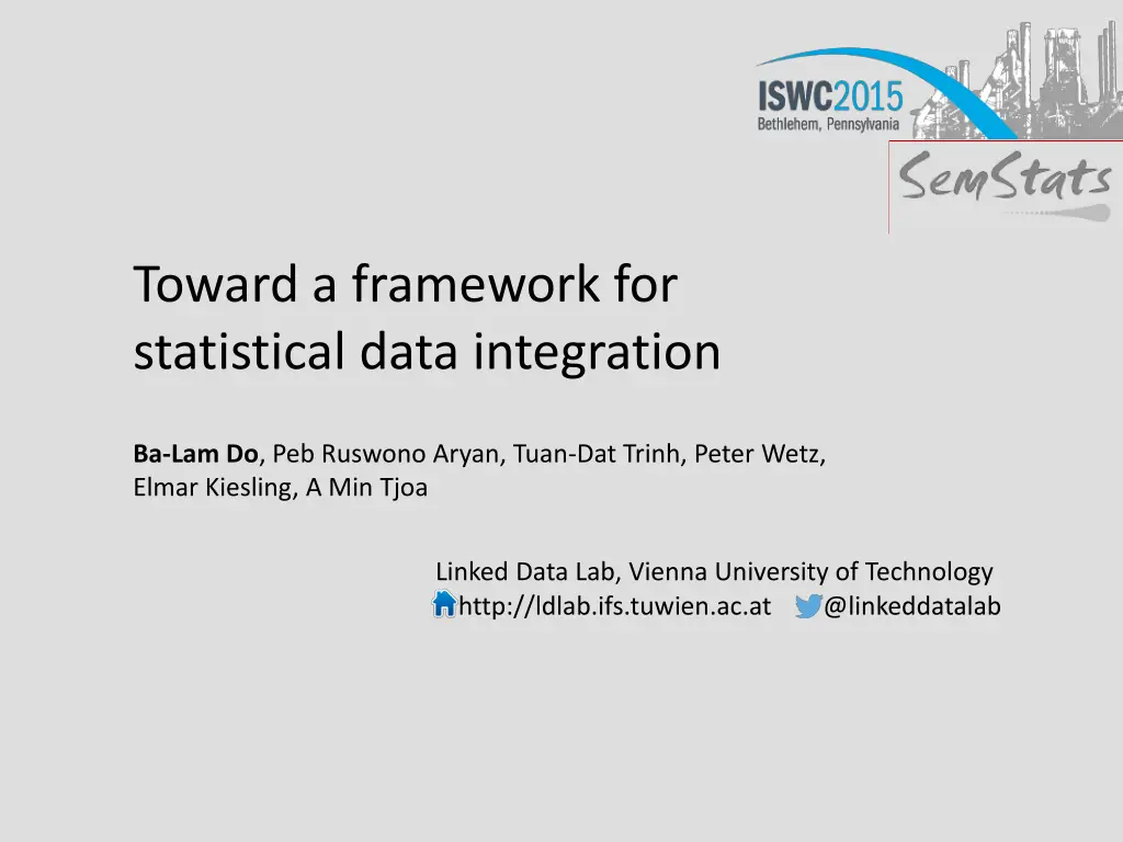 toward a framework for statistical data n.w