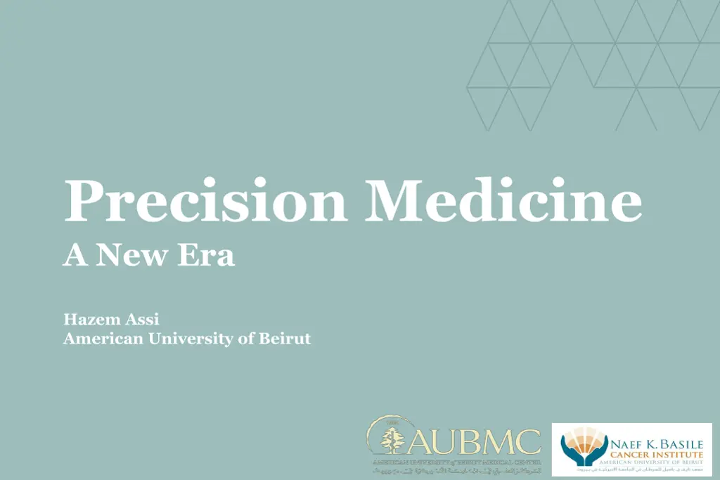 precision medicine a new era n.w