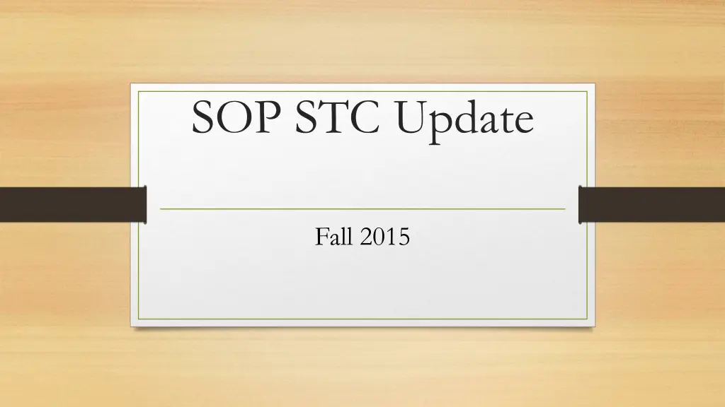 sop stc update n.w