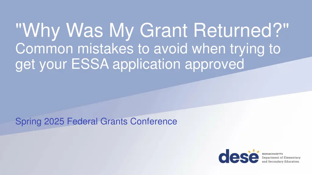 why was my grant returned common mistakes n.w