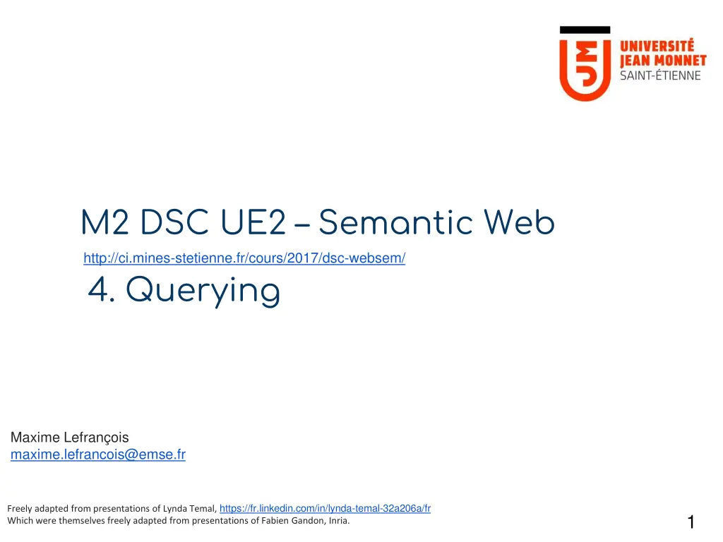 m2 dsc ue2 semantic web n.w