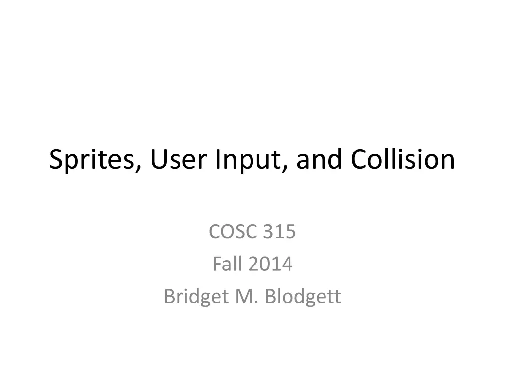 sprites user input and collision n.w
