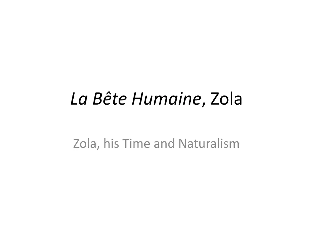 la b te humaine zola n.w