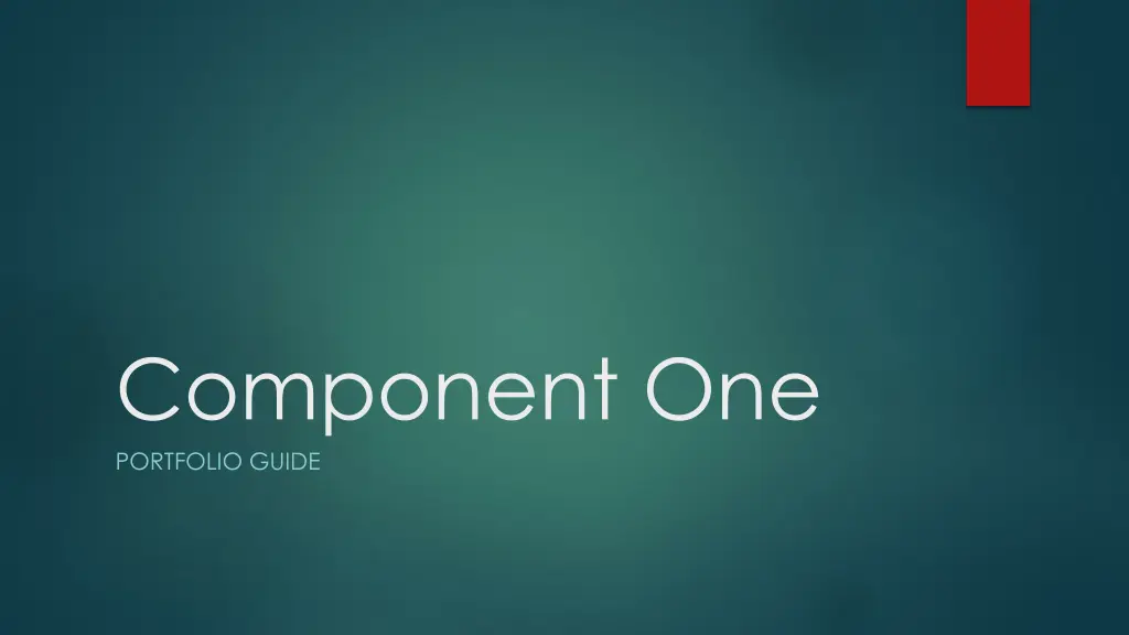 component one portfolio guide n.w