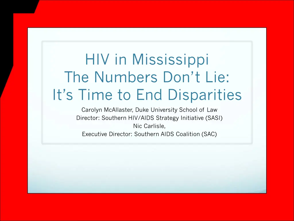 hiv in mississippi the numbers n.w