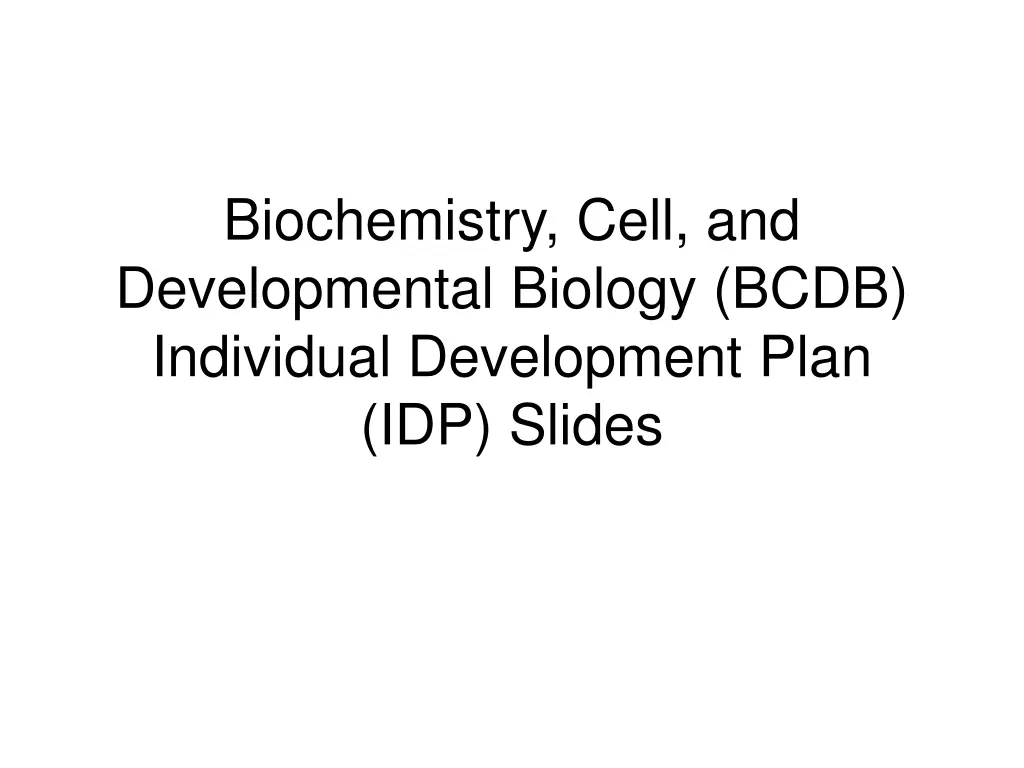 biochemistry cell and developmental biology bcdb n.w