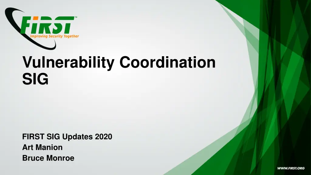 vulnerability coordination sig n.w