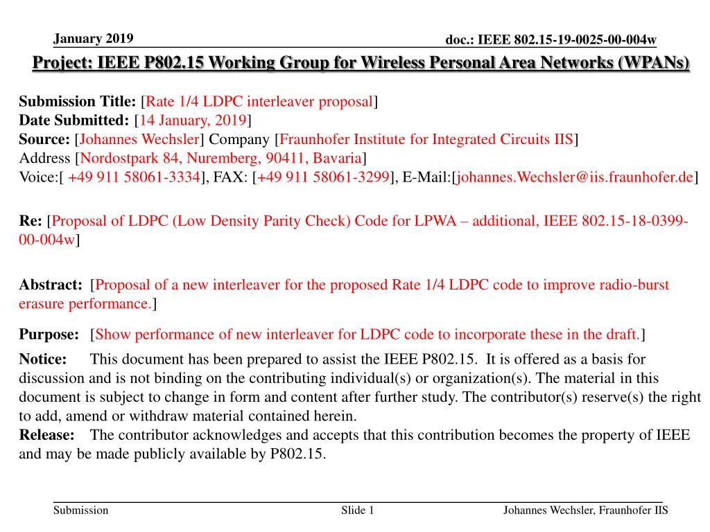 january 2019 project ieee p802 15 working group n.w
