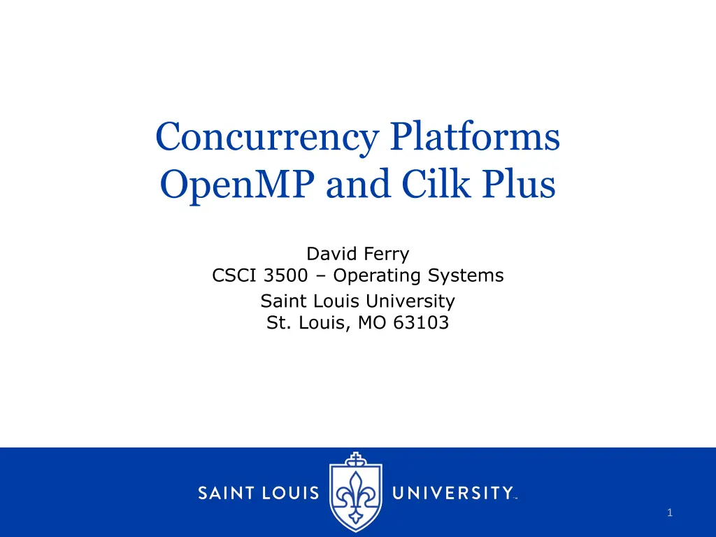 concurrency platforms openmp and cilk plus n.w