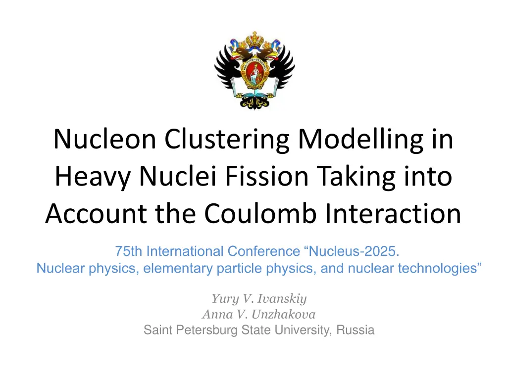 nucleon clustering modelling in heavy nuclei n.w