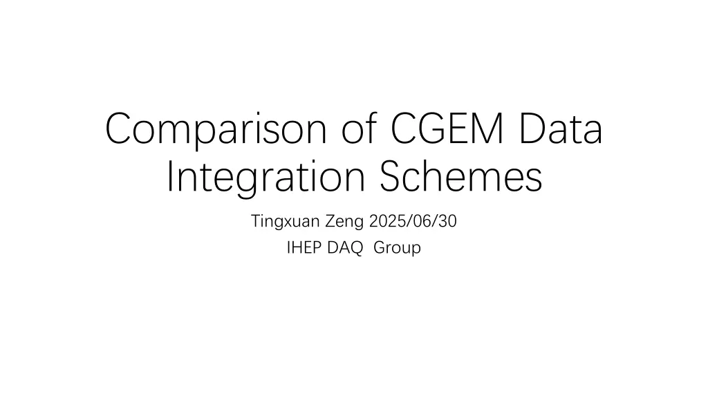 comparison of cgem data integration schemes n.w