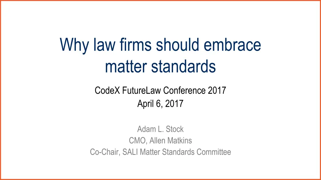 why law firms should embrace matter standards n.w