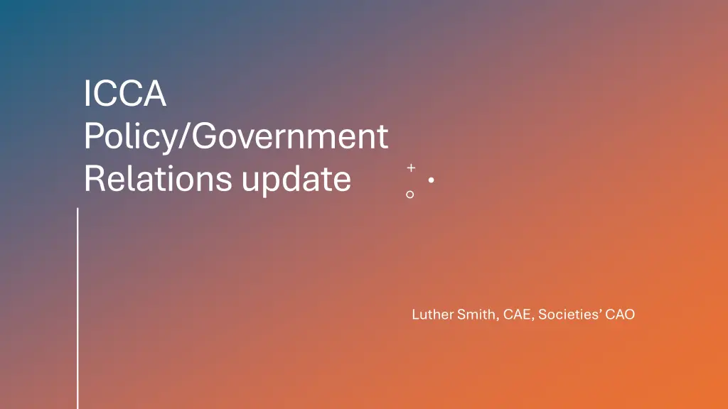 icca policy government relations update n.w