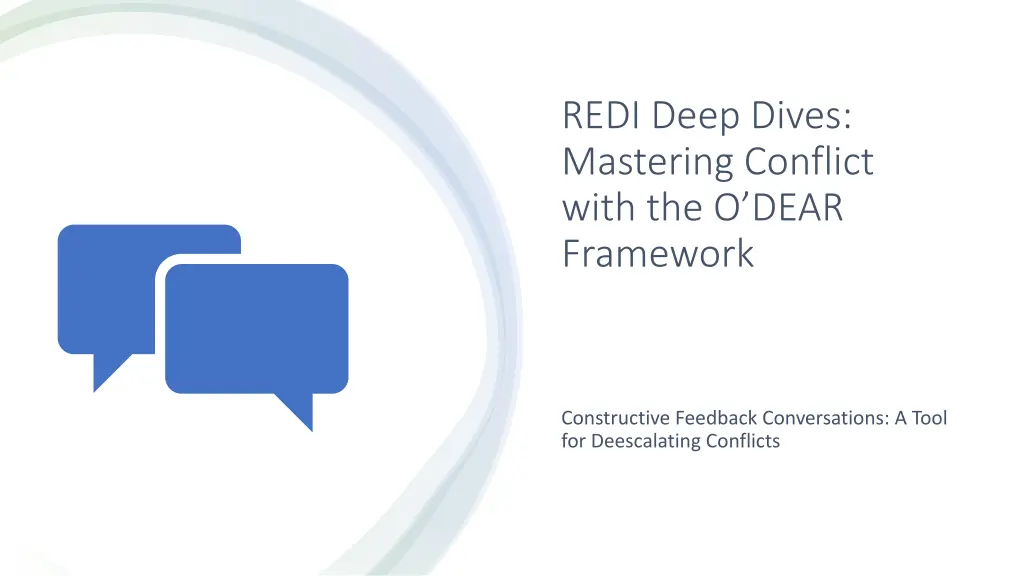 redi deep dives mastering conflict with n.w