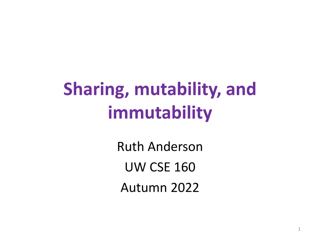 sharing mutability and immutability n.w