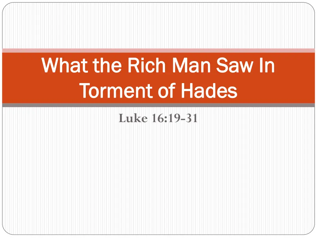 what the rich man saw in what the rich n.w