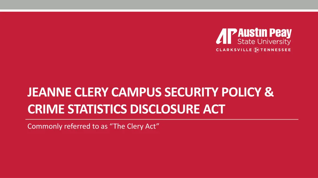 jeanne clery campus security policy crime n.w