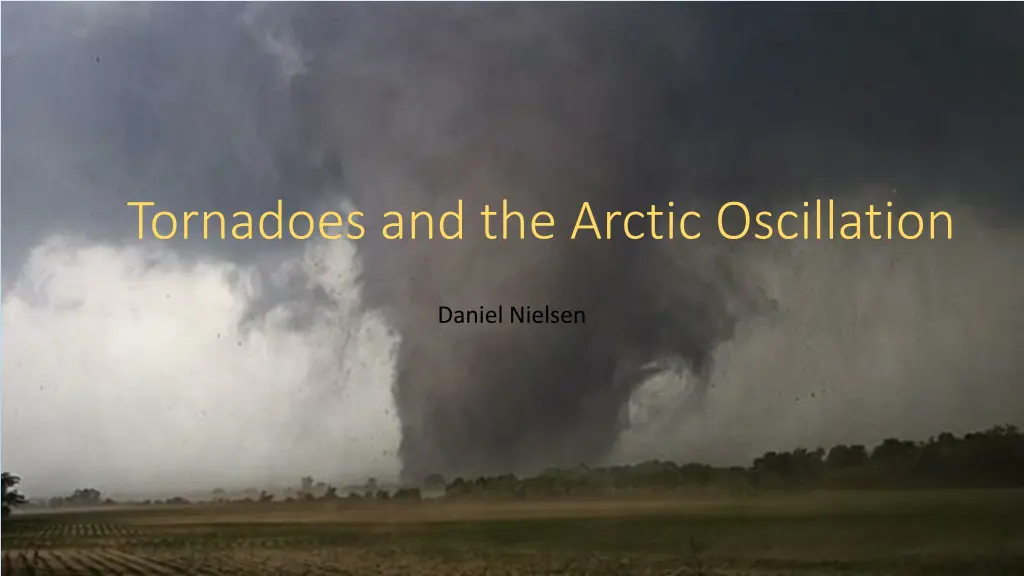tornadoes and the arctic oscillation n.w