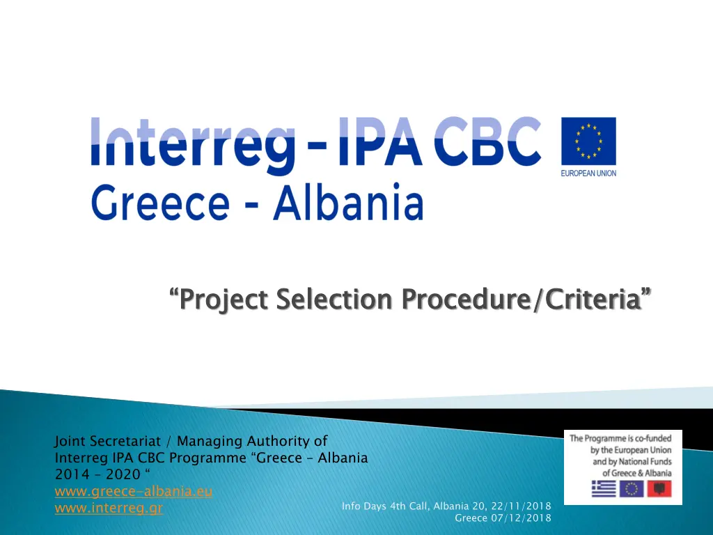 project selection procedure criteria n.w