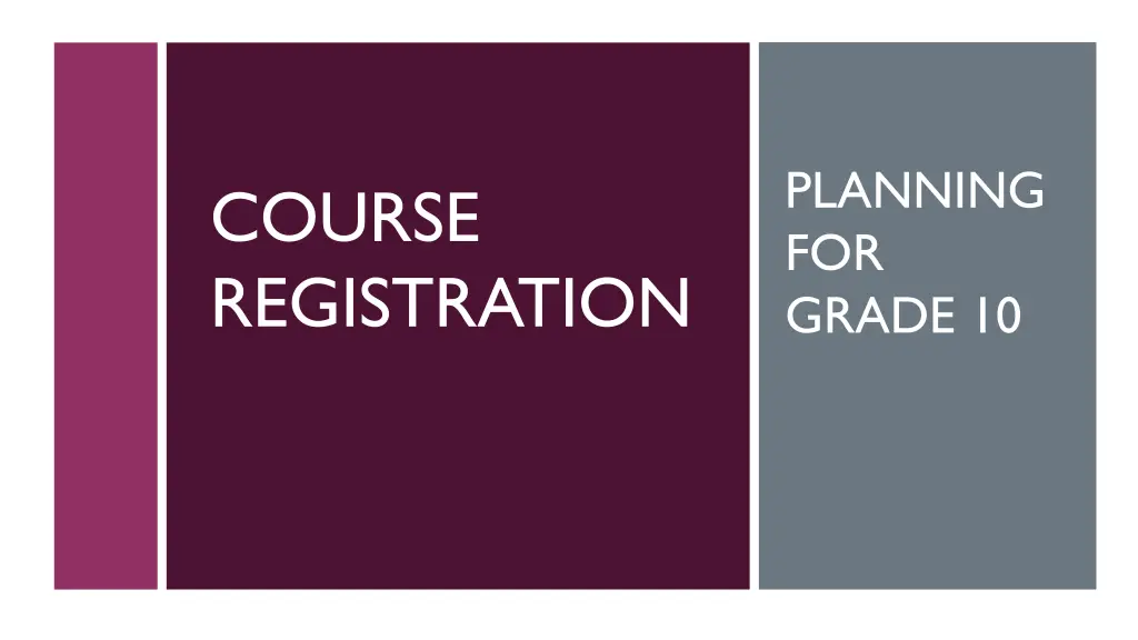 planning for grade 10 n.w