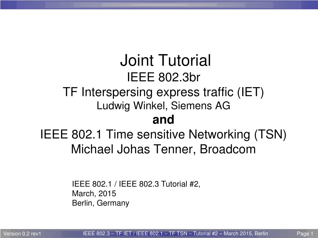 joint tutorial ieee 802 3br n.w