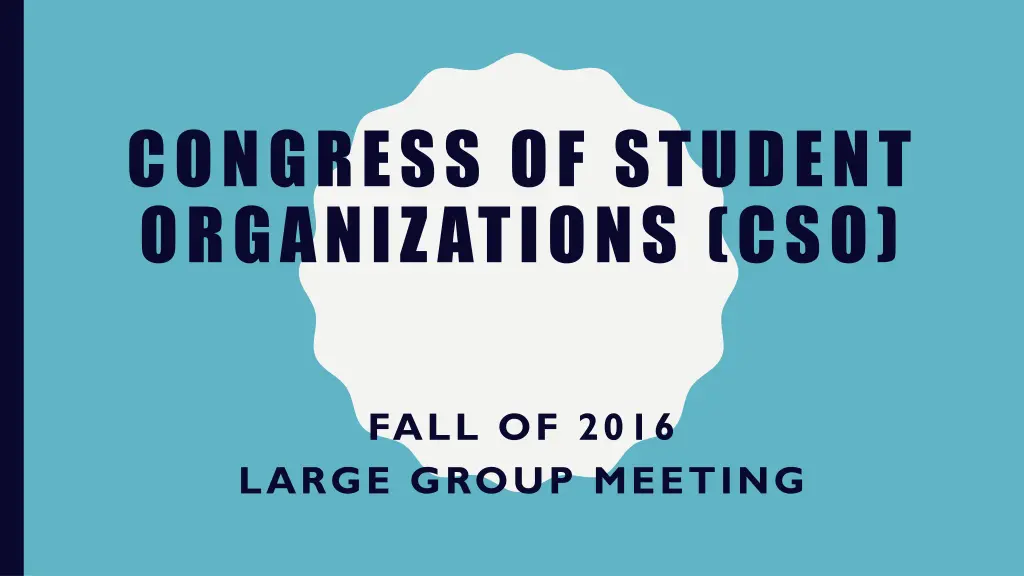 congress of student organizations cso n.w